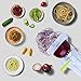 5-Blade Spiralizer Vegetable Spiral Slicer,Noodle Maker,Fruits and Veggies Slicer for Low Carb/Paleo/Gluten-Free Meals with Labeled Blades,Storage Box,Cleaning Brush and Recipe Book.