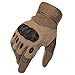 Reebow Gear Military Hard Knuckle Tactical Gloves Full Finger for Army Gear Outdoor Sport Work Shooting Airsoft Paintball Hunting Riding Motorcycle Brown L