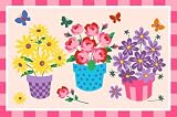 LA Rug Olive Kids Blossoms and Butterflies 19-by-29-Inch Nylon Area Rug