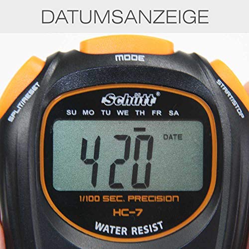 SCHÜTT Stopwatch HC-7 met fluitje - digitale stopwatch met groot display en goed drukpunt | hobby | sport | vrije tijd… - Image 6