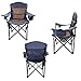 JQ&JQ Portable Camping Chair with Carry Bag and Ice Bag,Support up to 660 Ib, Blue