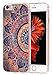 Case for Phone 6 Flower & Cover for 6S & MUQR Flexible Gel Silicone Slim Drop Proof Protection Cover Compatible with iPhone 6/6S & Wonderful Purple Floral Design