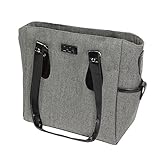 ZaZa Tote with 5 Piece Food Container, Gray