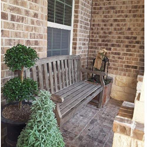 BS 3 Seater Outdoor Wood Garden Rustic Bench Weathered Grey Patio