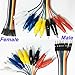 Haitronic Unique 2 in 1 alligator clip to dupont wire 10pin 20cm male, crocodile clip to jumper wire 10pin 20cm female for test lead Arduino/Raspberry pi/Orange pi/Makey Makey/BBC micro: bit
