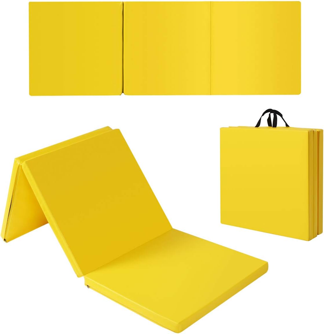 Tappetino Yoga Pieghevole - 180x60x5cm, 3 Segmenti, Con Manico, In EPE E PU, Per Palestra E Casa - Foto 4