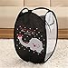 Fashionclubs Foldable Elephant Mesh Pop up Hamper Laundry Basket,Baby Toys Organizer Basket