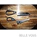 Poultry Sicssors-5-in-1 Stainless Steel Kitchen Shears- for Cutting Herbs,Meat,Fish,Poultry,Bone-Multi-Purpose Cooking Tool Dishwasher Safe Blades-By Belle Vous