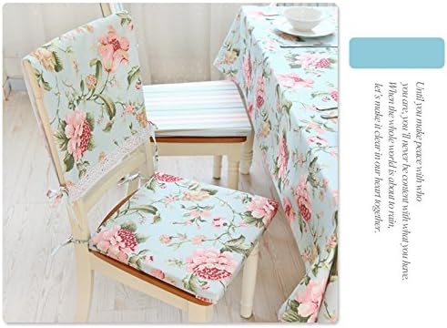 VAMS Printing Flower European Country Style Cotton Linen Chair Cover,Flower+Flower