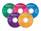 Verbatim 700MB 52x 80 Minute Color Recordable Disc CD-R, 25-Disc Slim Case 94611