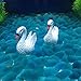 Danmu 2pcs Mini Resin Swans Fairy Garden Micro Landscape Home Garden Decoration Plant Pots Bonsai Craft Decor