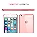 iPhone 6S Case, Maxboost [Liquid Skin] iPhone 6 Case [0.4mm]Soft Flexible Extremely Thin Gel TPU SkinFeels Like Nothing There Scratch-Proof iPhone 6 (2014) / 6S 4.7”(2015) Covers -Rose Gold