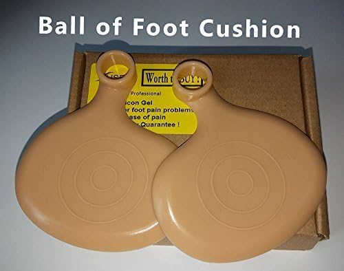 100% Silicon gel Forefoot Ball of the Foot Cushion, Corns and Callus cushion, with toe loop by TOPTOPzone