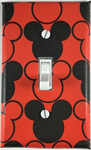 Mickey Mouse Red Black Decorative Light Switch Cover Wall Plate