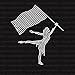Color or Winter Guard Flag Silhouette Dancer Sparkly Iron-on Rhinestone Crystal T-Shirt Transfer by JCS Rhinestones