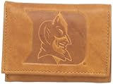 Rico Industries NCAA Duke Blue Devils Embossed Genuine Leather Trifold Wallet