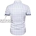 MUSE FATH Short Sleeve Shirt-100% Cotton Plaid Shirt-Easycare Short Sleeve Shirt-White-M