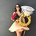 JETTINGBUY 6Pack Balloons Set - 4Pcs Diamond Ring Balloons + Champagne Bottle and Goblet Balloons, for Wedding Anniversary Engagement Bachelorette Party Decorations