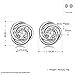 Geminis Silver Plated Circle Around Cubic Zirconia Ball Ear Stud Earring for Womens Wedding Jewelry