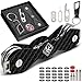 Key Organizer Smart Key Holder | Compact Key Organizer Pocket – made of Carbon Fiber + Leather Black Keychain, Bottle & Sim Opener, Loop Piece, Expansion Pack up to 30 keys - Great Gift by ArfKey