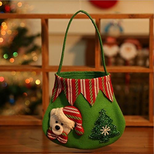 Tanxih Christmas Supplies Raised Colour Bag Santa Claus Gift bag Accessories Children Gifts (bear)