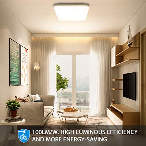 LED Deckenleuchte Bad, Oeegoo 15W 1500LM LED Deckenlampe, IP44 Wasserfest LED Badlampe, 4000K Neutralweiß Badleuchte für… – Bild 3