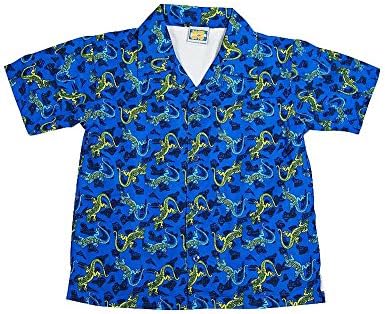 Private Label - Little Boys Short Sleeved Cover-up, Royal, Lime 4765-7