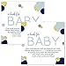 Navy and Gold Books for Baby Shower Cards - Invitation Inserts for Boys - Bring a Book Instead of Cards Poem - Cute Storybook Theme - 25 Pack