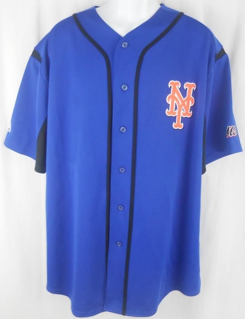 VF New York Mets MLB Majestic Blue Wind Up Jersey (L)