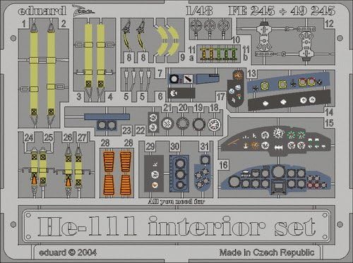 Eduard Accessories FE245 Heinkel HE 111, Inner Set