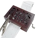 Wingostore Creative Engraved Wooden Music Box 30 Note movement DIY Music Box Make Yr Own Song with Tool Kit