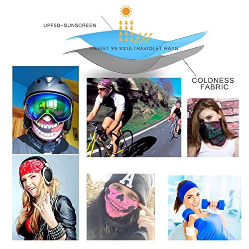 image for LAOKE Neck Gaiter Headwear Face Sun Mask Magic Scarf Bandana Balaclava