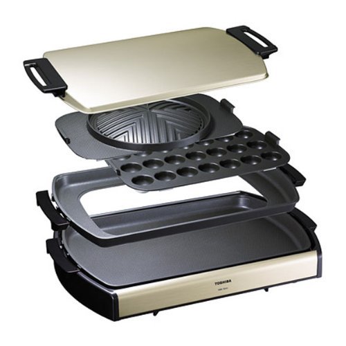 TOSHIBA 角型ホットプレート シャンパンゴールド 