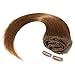 MY-LADY Double Weft 100% Remy Human Hair Clip in Extensions Full Head Thick Thickened Long Soft Silky Straight 8pcs 18clips for Women Beauty 14
