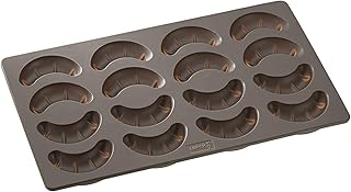 Lurch 65015 FlexiForm Kipferl / Backform für 16 Kipferl aus 100% BPA-freiem Platin Silikon