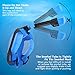 Udaily Full Face Snorkel Mask 180° Panoramic Design and Free Breathing Design, Action Camera GoPro Compatible, Anti-Fog and Anti-Leak for Adult and Kids Snorkeling Mask