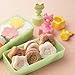 Torune TOR-P-2817 Flower, Round, Star Shaped Bread Cutter Set with Animal Press