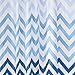 iDesign Ombre Chevron Fabric Shower Curtain - Blue and White