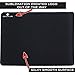 Reflex Lab Large Gaming Mouse Pad Mat, Stitched Edges, Waterproof, Ultra Thick 5mm, Silky Smooth- XL Mousepad 15”x11” Black