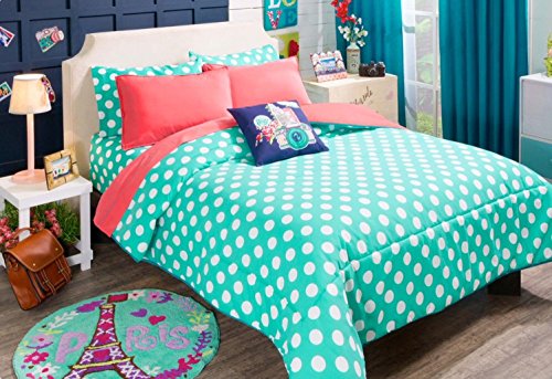 Paris London Rome India Chic Teens Girls Reversible Comforter Set