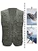 Alipolo Fishing Vest Men Athletic Outdoor Photo Journalist Hunting Travels Jacket Multiple Pockets Army Green US XXL/Label 5XL