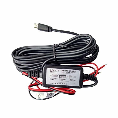 ddpai Hard Wire Cable Dash Cam Charger DC 12V/30V to 5V In-Car Charging Cable for DDPai Mini, Mini2, Mini2P,M4,M4plus Dash Cam