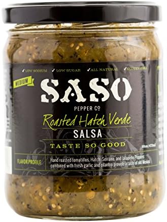 SaSo Pepper Co. Roasted Hatch Verde Salsa - 16 Ounces