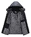 GEMYSE Men's Mountain Waterproof Ski Snow Jacket Winter Windproof Rain Jacket (Black,Small)