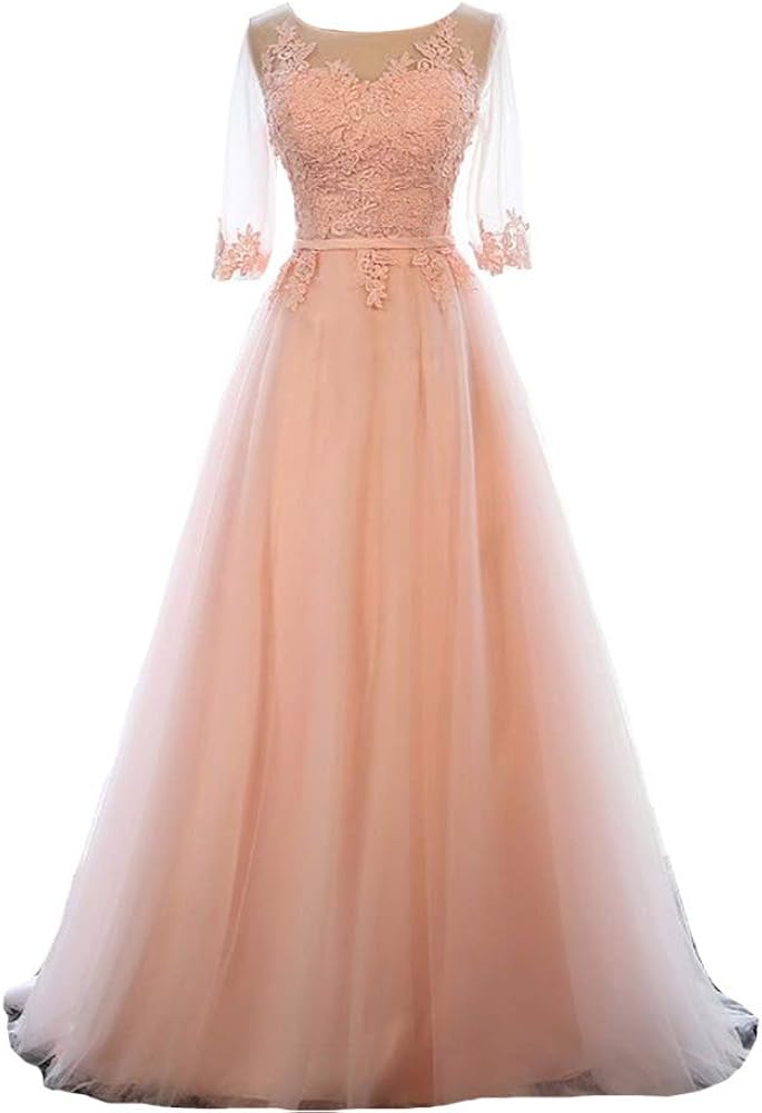 peach party dress