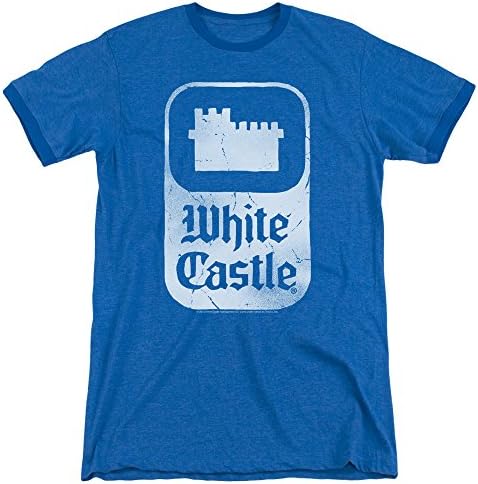 White Castle Classic Logo Mens Adult Heather Ringer Shirt Royal Xl