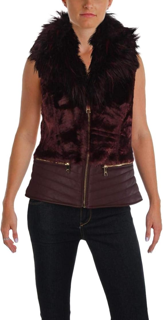 guess fur vest