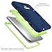 Hocase Galaxy Tab E Lite 7.0 Case, Rugged Heavy Duty Kids Proof Protective Case for Galaxy Tab E Lite 7.0 [SM-T113NDWAXAR/SM-T113NYKAXAR] 2016 - Navy Blue/Lime Green