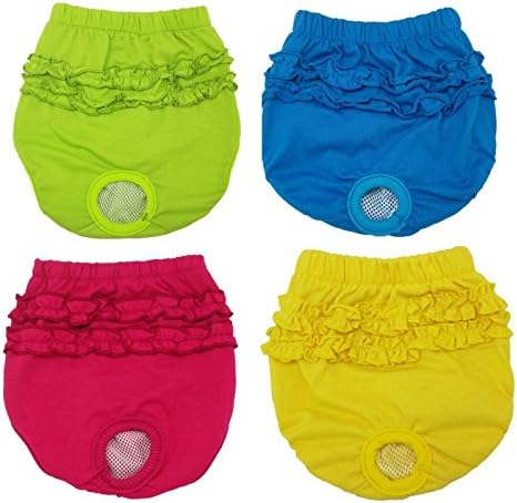 Gollyking(TM) Pet Apparel - BAMI Diaper Dog Sanitary Panti (4pcs set, XS)