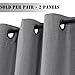 H.VERSAILTEX Linen Blackout Curtains 96 Inches Long for Bedroom/Living Room Thermal Insulated Grommet Curtain Drapes Primitive Textured Linen Burlap Effect Window Draperies 2 Panels - Grey